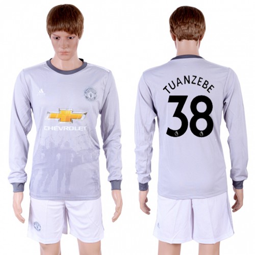 Manchester United #38 Tuanzebe Sec Away Long Sleeves Soccer Club Jersey - Click Image to Close